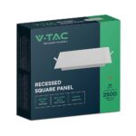 Χωνευτό Panel Backlit LED 3W 3000K Λευκού Χρώματος V-TAC – 10477