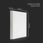 Mini panel επιφανειακό backlit LED 6W 3000K Λευκού Χρώματος V-TAC – 10492
