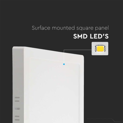 Mini panel επιφανειακό backlit LED 6W 3000K Λευκού Χρώματος V-TAC – 10492