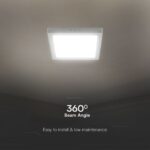 6W LED SAMSUNG Chip Panel Τετράγωνο 12x12cm Επιφανειακό 660lm Θερμό 3000K VTAC – 104921