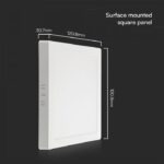 6W LED SAMSUNG Chip Panel Τετράγωνο 12x12cm Επιφανειακό 660lm 6400K VTAC – 104941