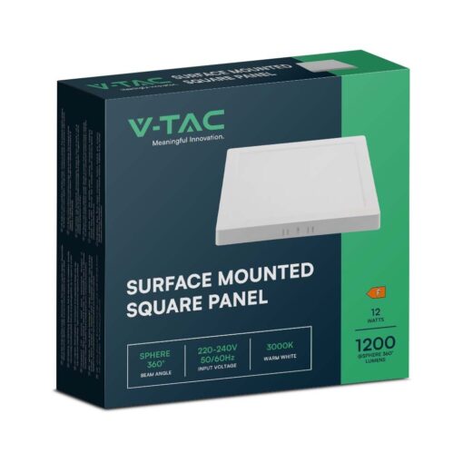 Mini Panel Backlit LED 12W 3000K Λευκού Χρώματος V-TAC – 10495