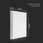 18W LED SAMSUNG Chip Panel Τετράγωνο Επιφανειακό 1850lm 3000K VTAC – 104981