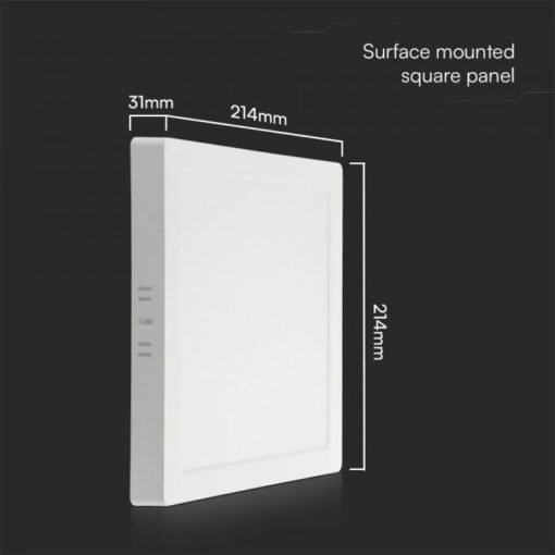 18W LED SAMSUNG Chip Panel Τετράγωνο Επιφανειακό 1850lm 3000K VTAC – 104981