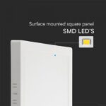 18W LED SAMSUNG Chip Panel Τετράγωνο Επιφανειακό 1850lm 3000K VTAC – 104981
