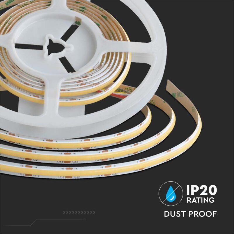 Ταινία LED COB  5M DC:24V IP20 18W/m CCT V-TAC – 10555