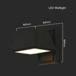 Επιτοίχιο Φωτιστικό Εξωτερικού Χώρου LED 15W 3000K IP65 Μαύρου Χρώματος V-TAC – 10564