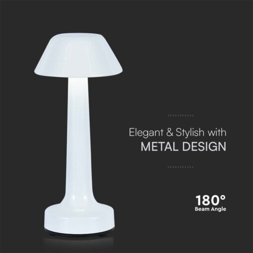 Φωτιστικό Γραφείου LED 1W Επαναφορτιζόμενο Dimmable Λευκού Χρώματος V-TAC – 10569