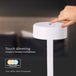 Φωτιστικό Γραφείου LED 3W Επαναφορτιζόμενο Λευκού Χρώματος Dimmable V-TAC – 10571