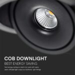 Φωτιστικό Oροφής Xωνευτό COB 30W 3 σε 1 CCT Μαύρου Χρώματος V-TAC – 10582
