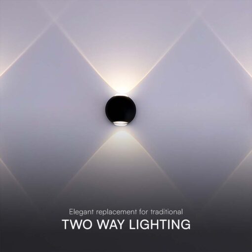 Απλίκα Up-Down LED 2W 3000K Μαύρου Χρώματος V-TAC – 10584