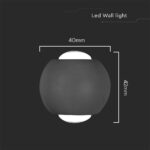 Απλίκα Up-Down LED 2W 4000K Μαύρου Χρώματος V-TAC – 10586