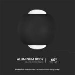 Απλίκα Up-Down LED 2W 4000K Μαύρου Χρώματος V-TAC – 10586