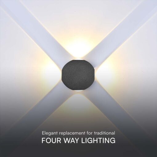 Απλίκα LED 4W 3000K Μαύρου Χρώματος V-TAC – 10588