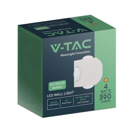 Απλίκα LED 4W 3000K Λευκού Χρώματος V-TAC – 10589
