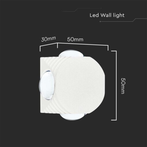 Απλίκα LED 4W 3000K Λευκού Χρώματος V-TAC – 10589