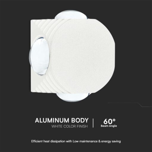 Απλίκα LED 4W 3000K Λευκού Χρώματος V-TAC – 10589