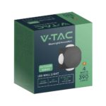 Απλίκα LED 4W 4000K Μαύρου Χρώματος V-TAC – 10590