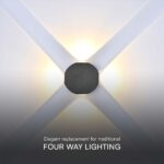 Απλίκα LED 4W 4000K Μαύρου Χρώματος V-TAC – 10590