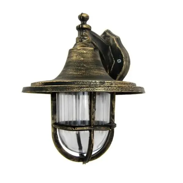 Φωτιστικό Απλίκα Φανάρι Πλαστικό Μπρονζέ IP23 E27 Heronia – 07-1141