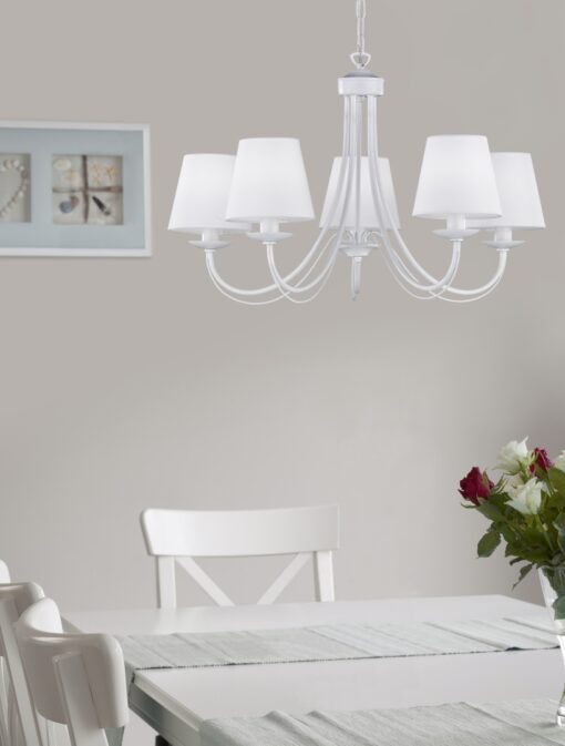 Πολυέλαιος Trio Lighting   E14 Λευκό Ματ Μεταλλικό    110600531