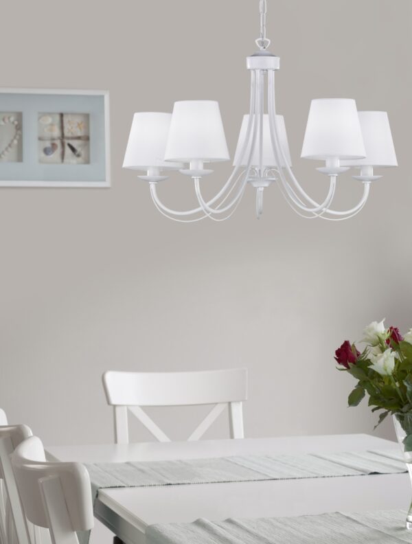 Πολυέλαιος Trio Lighting   E14 Λευκό Ματ Μεταλλικό    110600531