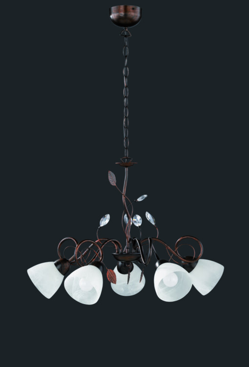 Πολυέλαιος Trio Lighting   E14 Σκουριά Αντικέ Μεταλλικό    110700528