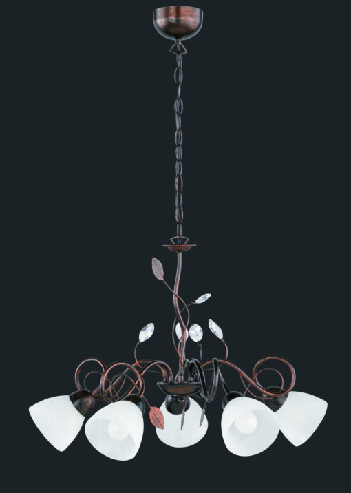 Πολυέλαιος Trio Lighting   E14 Σκουριά Αντικέ Μεταλλικό    110700528