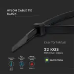 Δεματικό καλωδίων – tie wrap, 4.5 x 300mm σε μαύρο χρώμα,  συσκευασία 100 τεμαχίων V-TAC – 11174