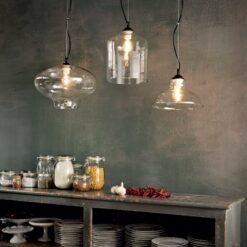 IDEAL LUX Κρεμαστό Φωτιστικό BISTRO 1xE27 Διάφανο Γυαλί – 112336