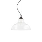 IDEAL LUX Κρεμαστό Φωτιστικό BISTRO 1xE27 Διάφανο Γυαλί – 112336