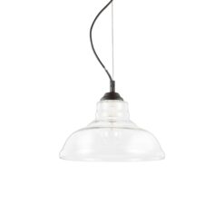 IDEAL LUX Κρεμαστό Φωτιστικό BISTRO 1xE27 Διάφανο Γυαλί – 112336