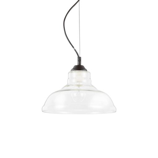 IDEAL LUX Κρεμαστό Φωτιστικό BISTRO 1xE27 Διάφανο Γυαλί – 112336
