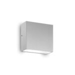 IDEAL LUX Επιτοίχιο Φωτιστικό Βεράντας TETRIS-1 1xG9 IP44 Γκρι Χρώματος – 113760