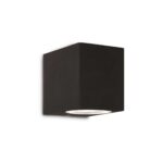 IDEAL LUX Φωτιστικό Τοίχου UP IP44 1xG9 Μαύρου Χρώματος – 115313