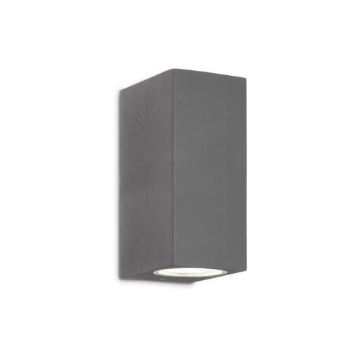 IDEAL LUX Φωτιστικό Τοίχου UP IP44 2xG9 Χρώματος Ανθρακί – 115337
