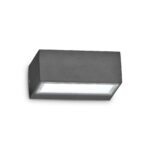 IDEAL LUX Φωτιστικό Τοίχου TWIN 1xG9 IP44 Χρώματος Ανθρακί – 115368