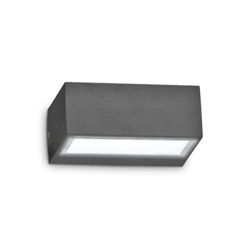 IDEAL LUX Φωτιστικό Τοίχου TWIN 1xG9 IP44 Χρώματος Ανθρακί – 115368