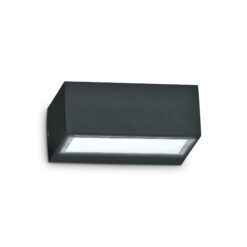 IDEAL LUX Φωτιστικό Τοίχου TWIN 1xG9 IP44 Μαύρου Χρώματος – 115375