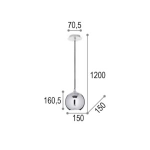 IDEAL LUX MR JACK SP1 BIG CROMO – 116464