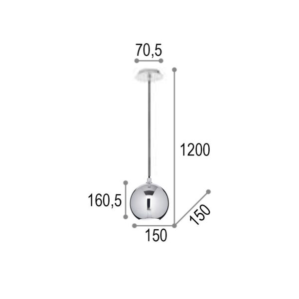 IDEAL LUX MR JACK SP1 BIG CROMO – 116464