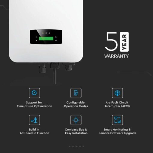 5kW On/Off Grid Hybrid Solar Inverter Single Phase CT , Smart Meter And Accessories Included Warranty 5+5YRS Optional  V-TAC – 11819