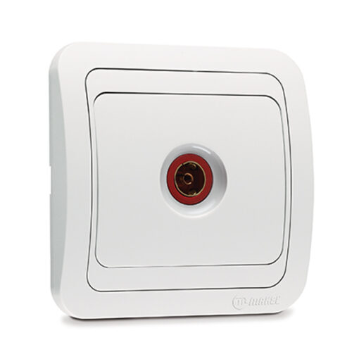 Πρίζα TV Διελεύσεως Λευκή Makel Mimoza – 12007