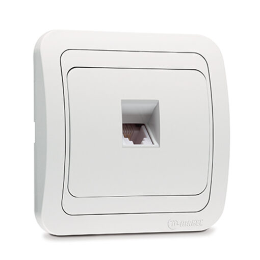 Πρίζα Τηλεφώνου Μονή RJ11 Λευκή Makel Mimoza – 12014