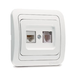 Πρίζα Τηλεφώνου – Δυτκύου RJ45 CAT5 Λευκή Makel Mimoza – 12037