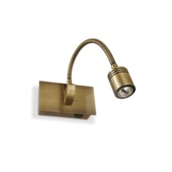 IDEAL LUX Απλίκα Τοίχου DYNAMO LED 3W 4000K Μπρούτζινου Χρώματος – 121352