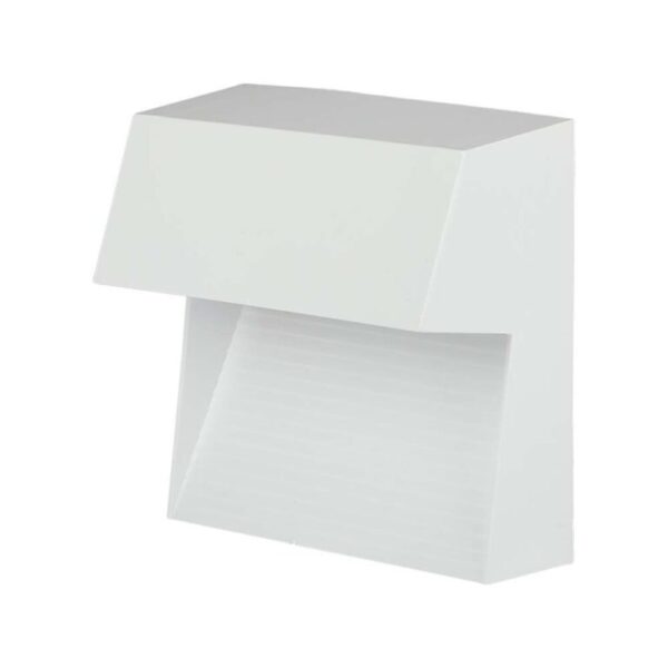 Επιτοίχιο φωτιστικό LED σκάλας τετράγωνο 3W 4000K φυσικό λευκό IP65 με λευκό σώμα V-TAC – 121403