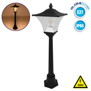 Αδιάβροχο IP65 Φωτιστικό Κολωνάκι Κήπου 32x32x109cm με Βάση E27 230v GloboStar 12148