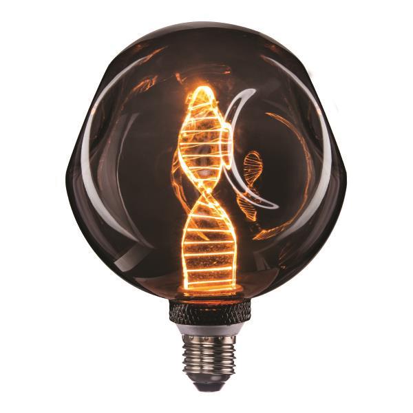 ΛΑΜΠΑ LED ΓΛΟΜΠΟΣ G125 4W E27 1800K 220-240V DENTED DNA SMOKY DIMMABLE EUROLAMP – 147-78730