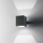 IDEAL LUX Φωτιστικό Τοίχου Βεράντας SNIF 1xG9 IP44 Μαύρου Χρώματος – 123080